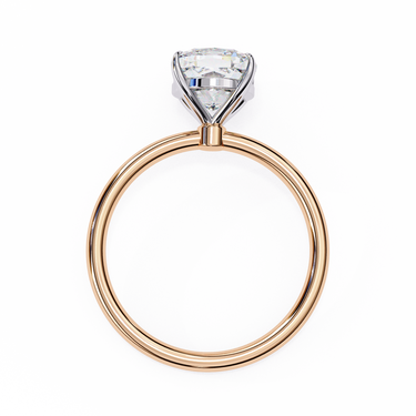 2.65 Carat Cushion Cut Solitaire Lab Diamond Engagement Ring In Rose Gold