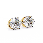 2.60 Carat Diamond Earrings Studs With Flat Back Setting Lab Diamond
