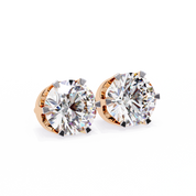 2.60 Carat Diamond Earrings Studs With Flat Back Setting Lab Diamond