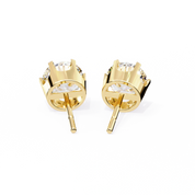 2.60 Carat Diamond Earrings Studs With Flat Back Setting