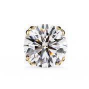 2.50 Carat Round Diamond Stud Earrings with Double Prong Settings