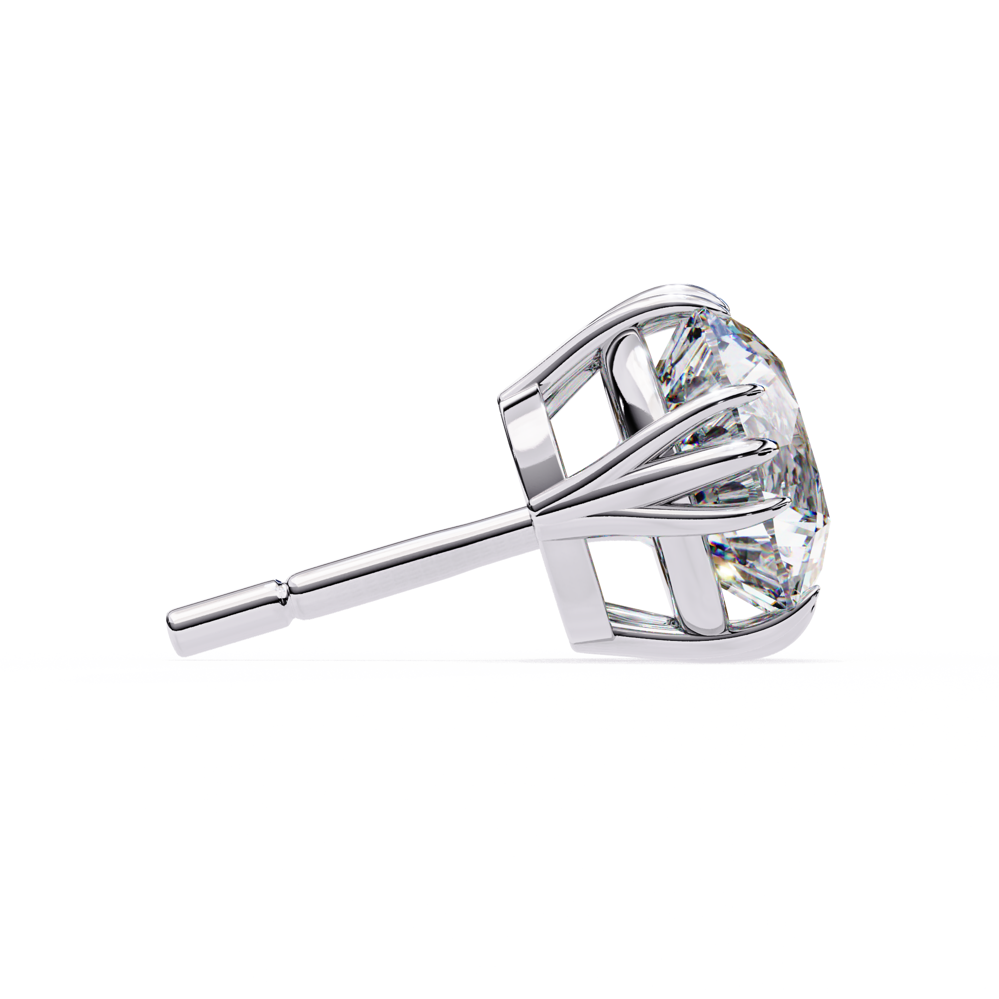 2.60 Carat Round Cut Lab Diamond Earrings