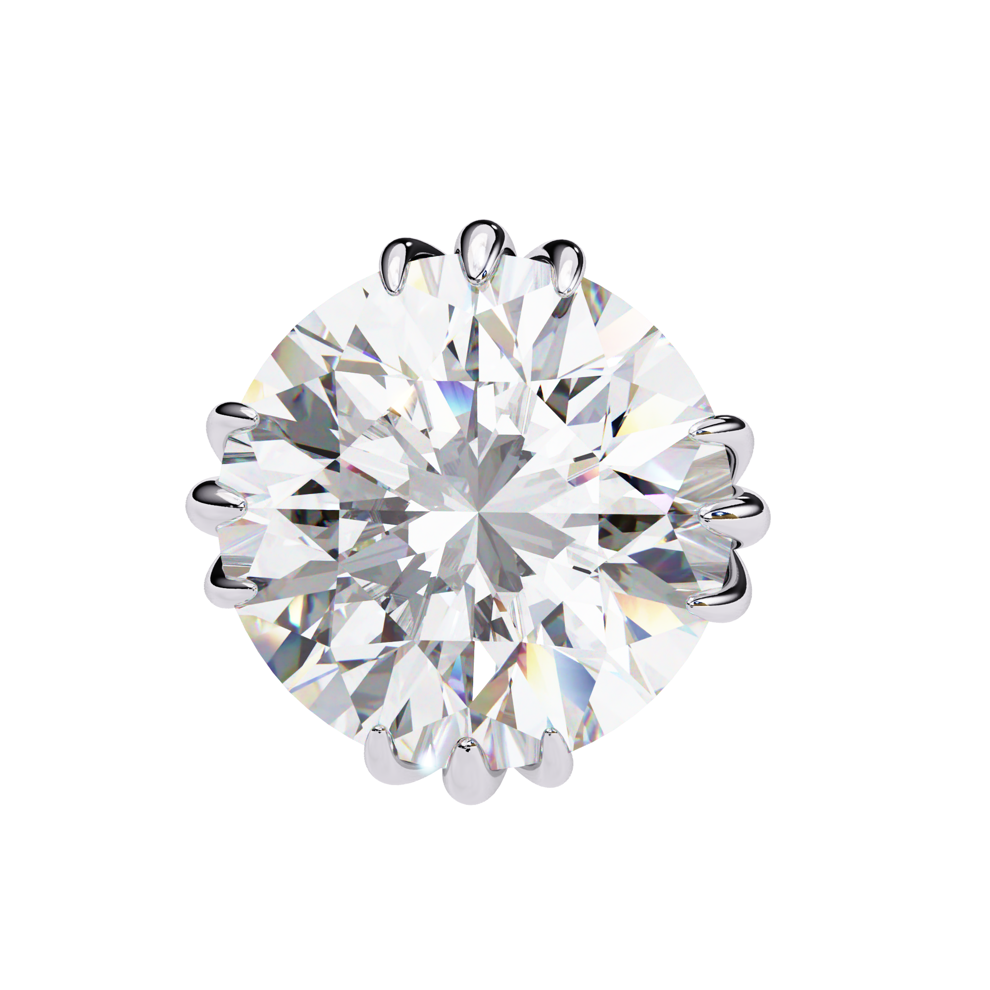 2.60 Carat Round Cut Lab Diamond Earrings