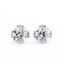 2.80 Carat Round Shape Lab Diamond Stud Earrings In White Gold