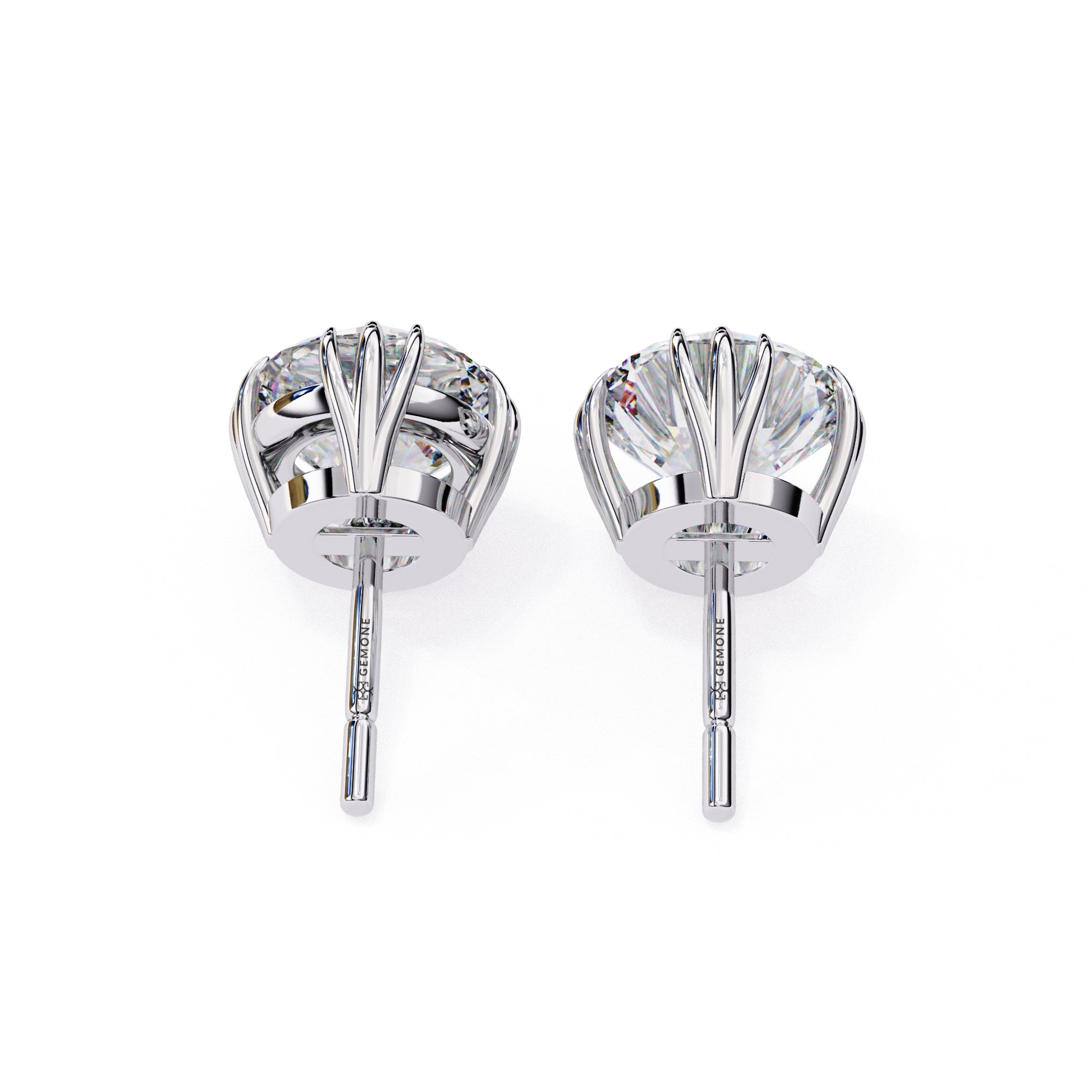 2.60 Carat Round Cut Lab Diamond Earrings