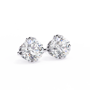 2.60 Carat Round Cut Lab Diamond Earrings