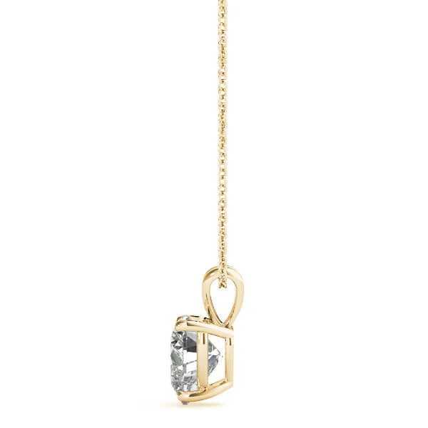 2 Carat Heart Cut Prong Set Solitaire Lab Diamond Pendant
