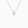 2 Carat Pear Shaped Prong Setting Solitaire Lab Diamond Pendant In White Gold