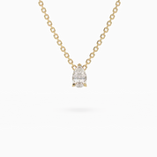 2 Ct Pear Shaped Prong Set Solitaire Lab Diamond Pendant