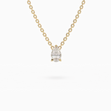 2 Ct Pear Shaped Prong Set Solitaire Lab Diamond Pendant