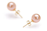 2 Carat Rose Pearl Gemstone Stud Earrings
