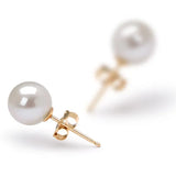 2 Carat Pearl Stud Earings In White