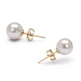 2 Carat Pearl Stud Earings In White