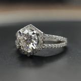 2 Carat Round Halo Engagement Ring