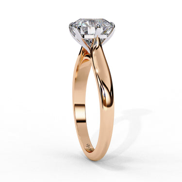 2 Carat Round Shape Lab Diamond Solitaire Engagement Ring Rose Gold