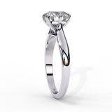 2 Carat Round Shape Lab Diamond Solitaire Engagement Ring In White Gold