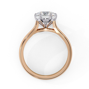 2 Carat Round Shape Lab Diamond Solitaire Engagement Ring Rose Gold