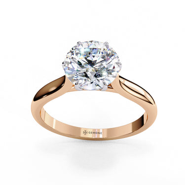 2 Carat Round Shape Lab Diamond Solitaire Engagement Ring Rose Gold