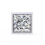 2 Carat Square Diamond Earrings Studs With Flat Back Setting
