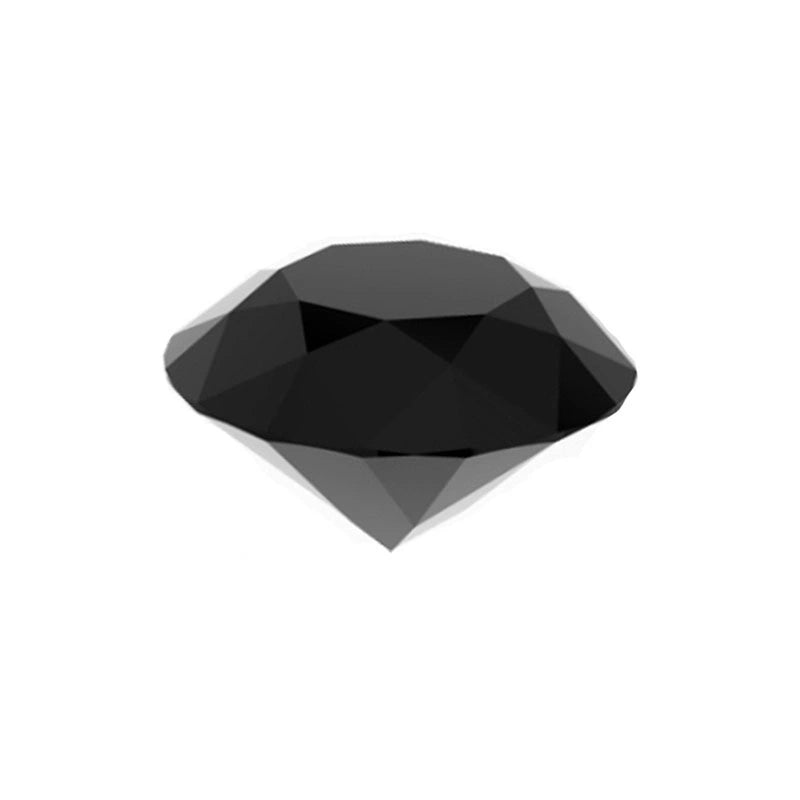 1 Carat Round Cut Diamond Natural Black Diamond