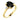 Oval Shape 3 Stone Black and White Diamond Ring