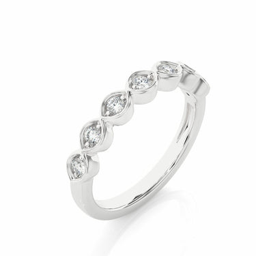 2mm 7 Stone Diamond Eternity Band in White Gold