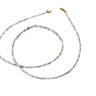 20 Inch White Diamond Faceted Beads Necklace