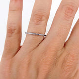 0.60 Carat Round Cut Channel Setting  Black & White Diamond Eternity Ring