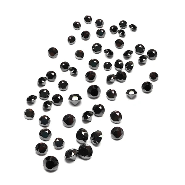 1 Carat Round Cut Calibrated Black Diamond Lot