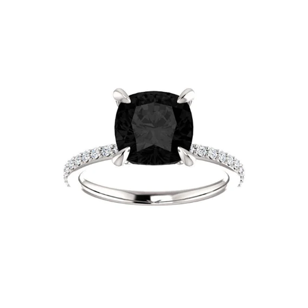 Cushion cut sale black diamond