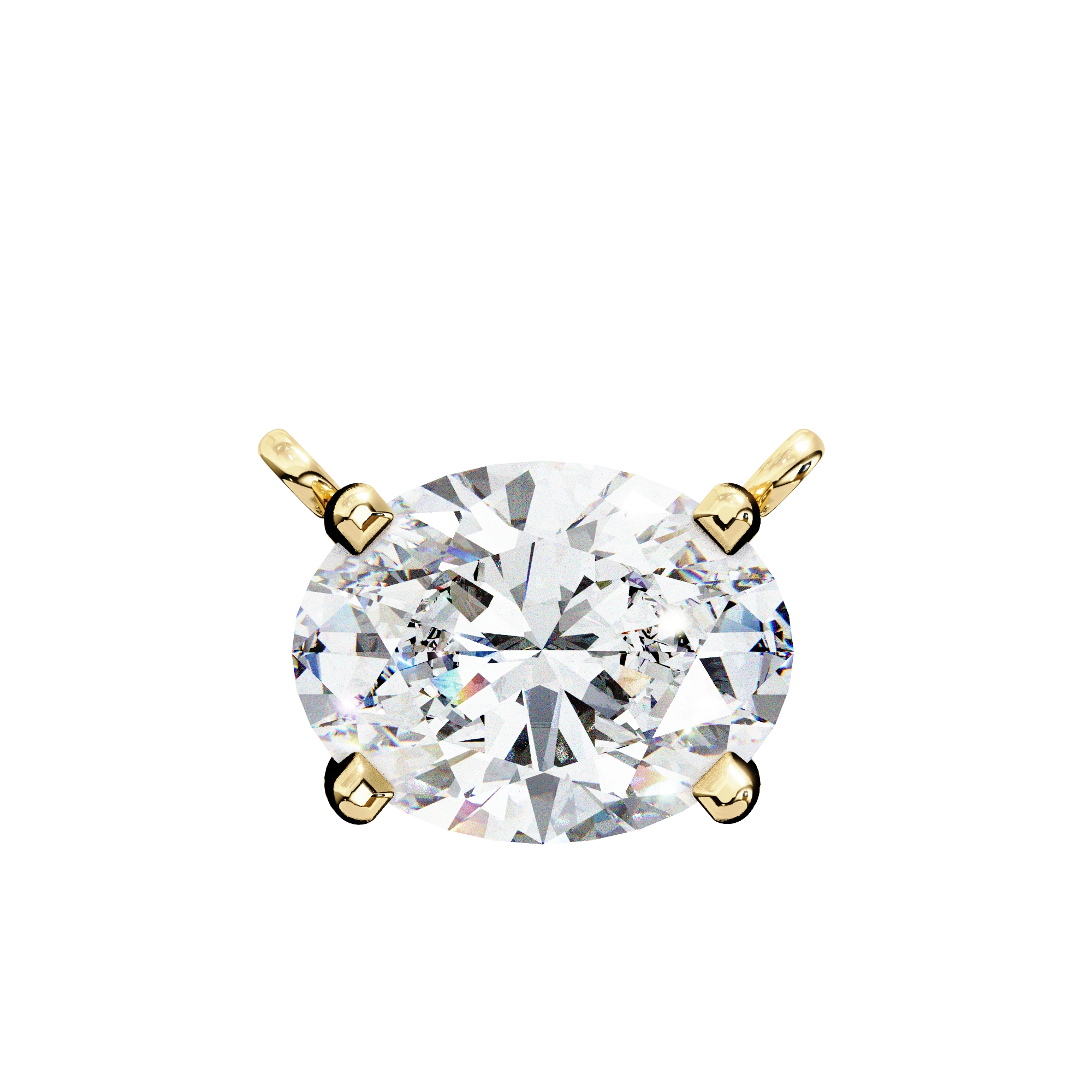 3 Ct Cushion Lab Diamond Solitaire Necklace Yellow Gold
