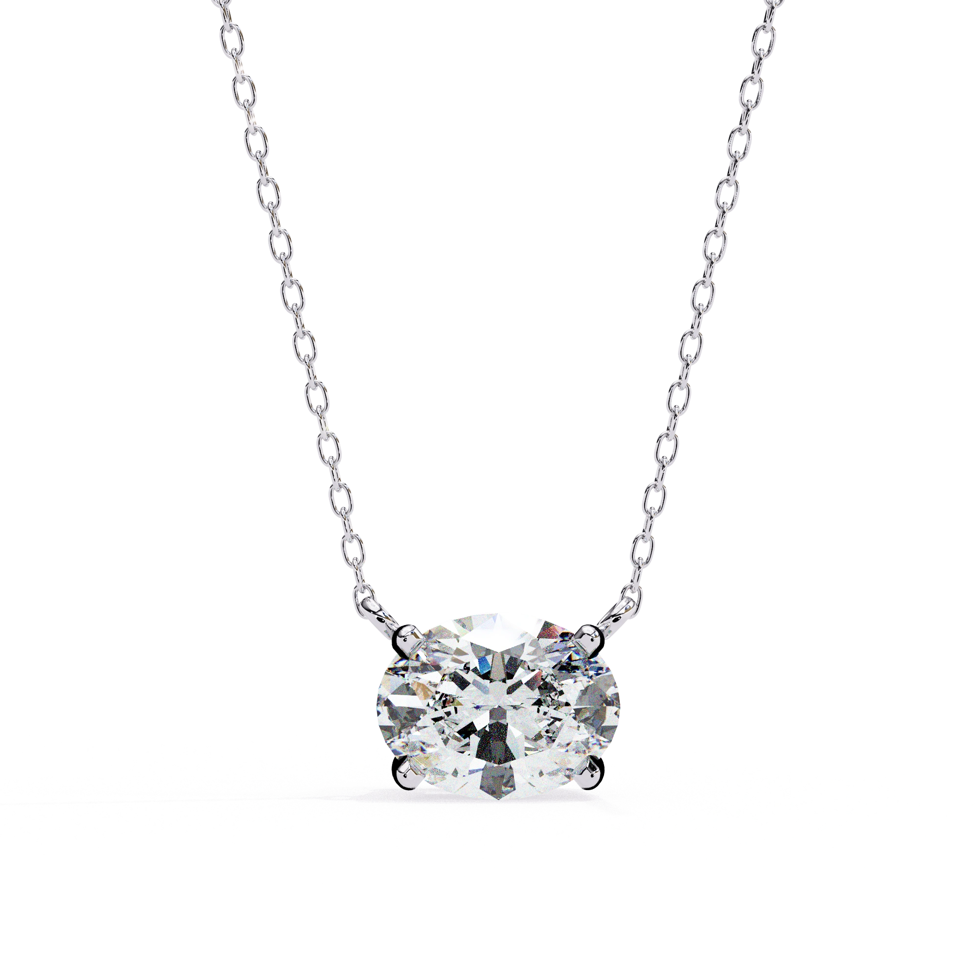3 Ct Cushion Lab Diamond Solitaire Necklace Yellow Gold Lab Diamond