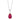 3.10 Carat Pear Ruby Gemstone Prong Setting Hidden Halo Pendant