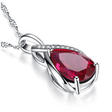 3.10 Carat Pear Ruby Gemstone Solitaire Pendant