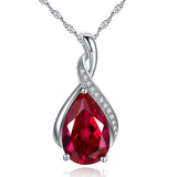 3.10 Carat Pear Ruby Gemstone Solitaire Pendant