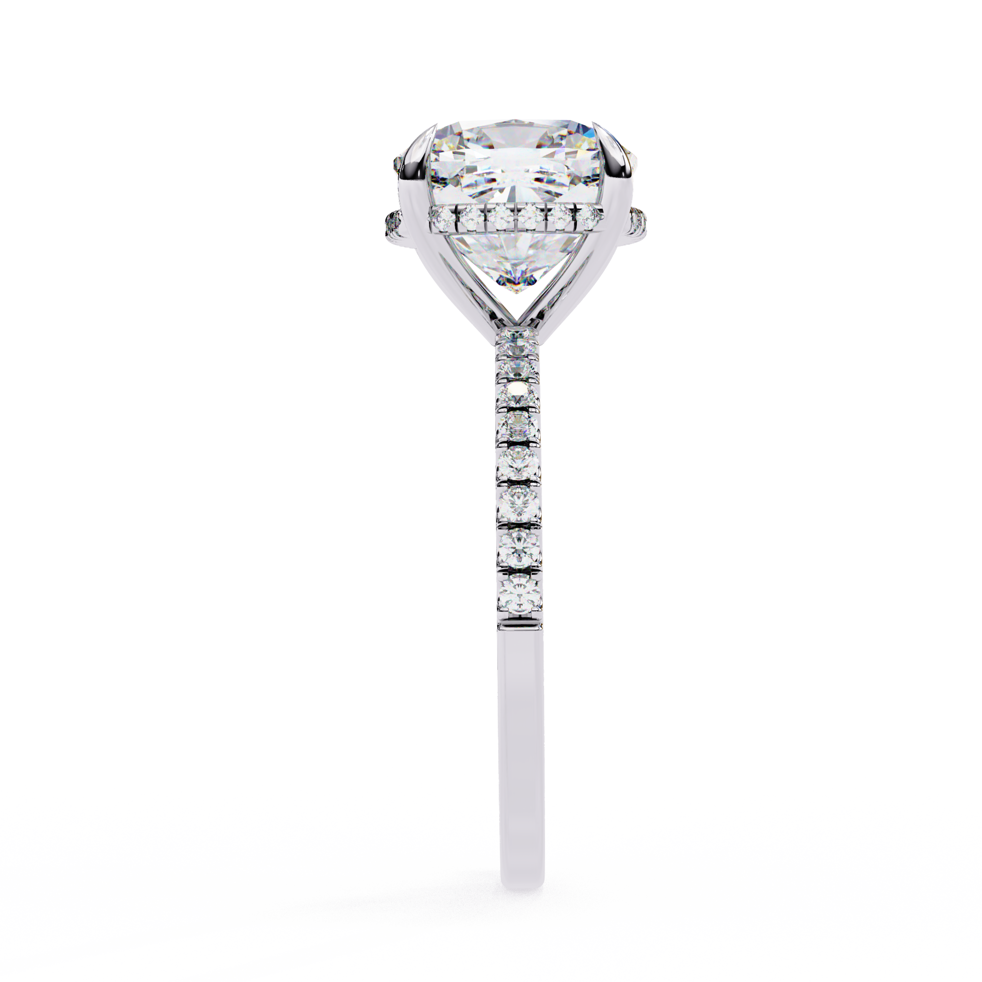 Cushion Cut Halo Lab Grown Diamond Ring Lab Diamond Engagement Rings