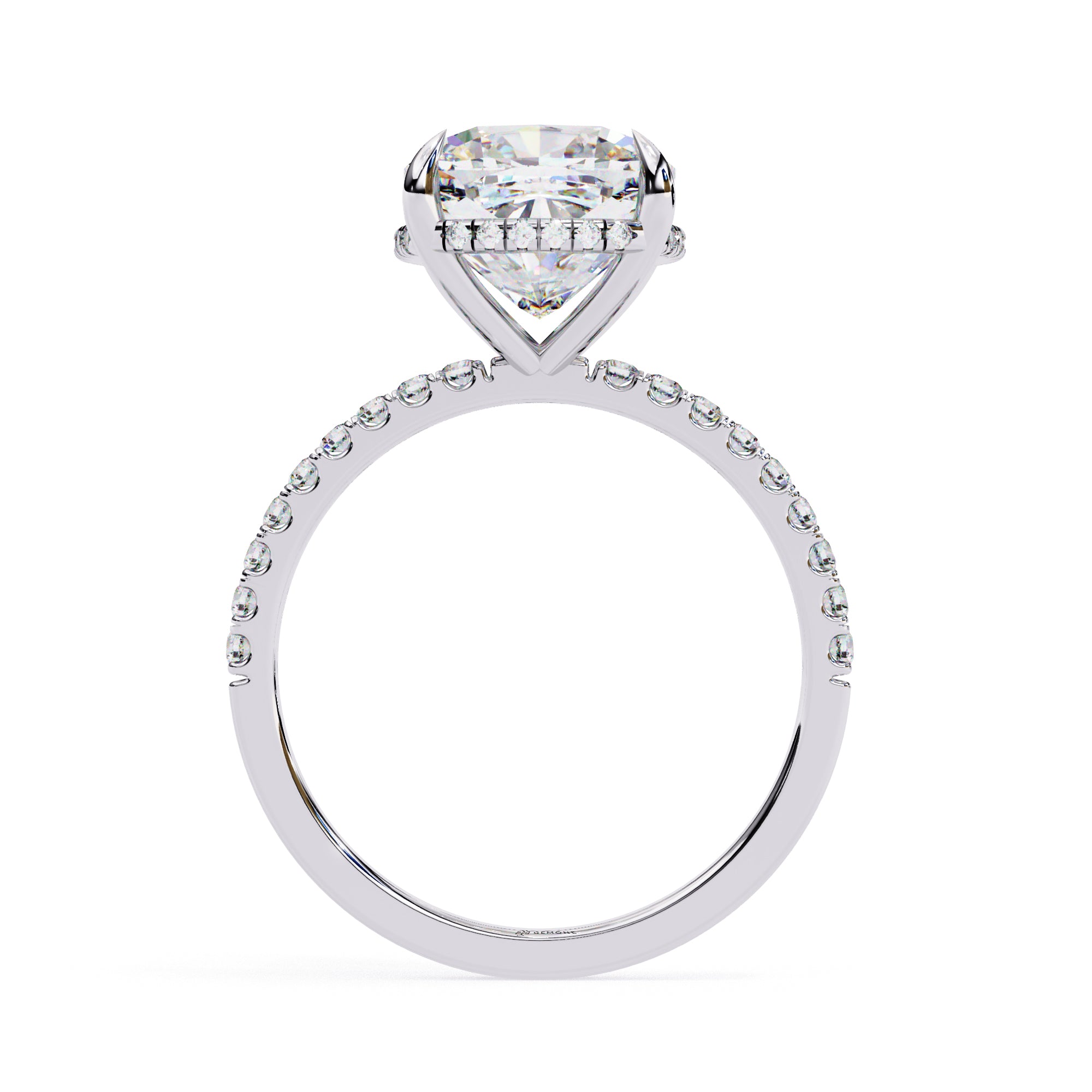 Cushion Cut Halo Lab Grown Diamond Ring Lab Diamond Engagement Rings