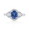 3 Carat Oval Sapphire Gemstone Engagement Ring