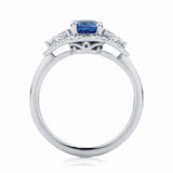 3 Carat Oval Sapphire Gemstone Engagement Ring