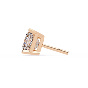 3 Carat Princess Cut Lab Diamond Earrings