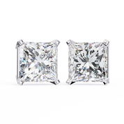3 Carat Princess Cut Lab Diamond Earrings