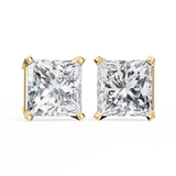 3 Carat Princess Cut Lab Diamond Earrings
