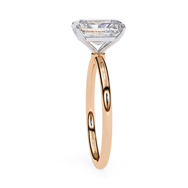 3 Carat Radiant Shape Solitaire Lab Diamond Engagement Ring In Rose Gold