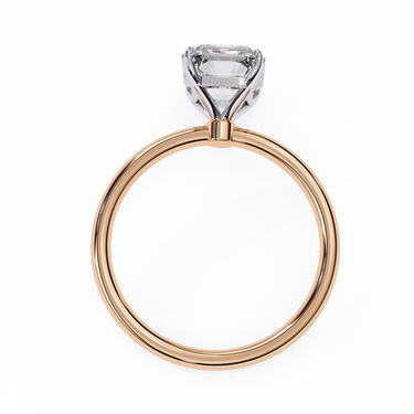 3 Carat Radiant Shape Solitaire Lab Diamond Engagement Ring In Rose Gold