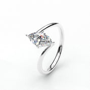 1 Ct Marquise Cut Diamond Promise Ring with Modern Open Band 950 Platinum