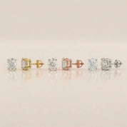 Luxury Oval Diamond Stud Earrings by Size & Setting