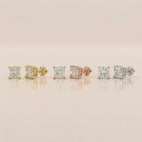 Princess Cut Diamond Earrings in Multiple Settings