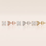 0.50 CT to 5 CT Cushion Cut Diamond Earrings