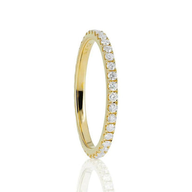 0.50 Carat Round Cut Channel Setting Diamond Eternity Ring In Yellow Gold 