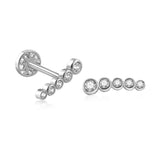 0.40 Ct Bezel Set Diamond Stud Earrings In Rose Gold